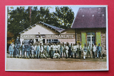 Ansichtskarte AK La Courtine 1920-1940 Entrée de la Cantine Permanente Tabac Bazar Frankreich France 23 Creuse